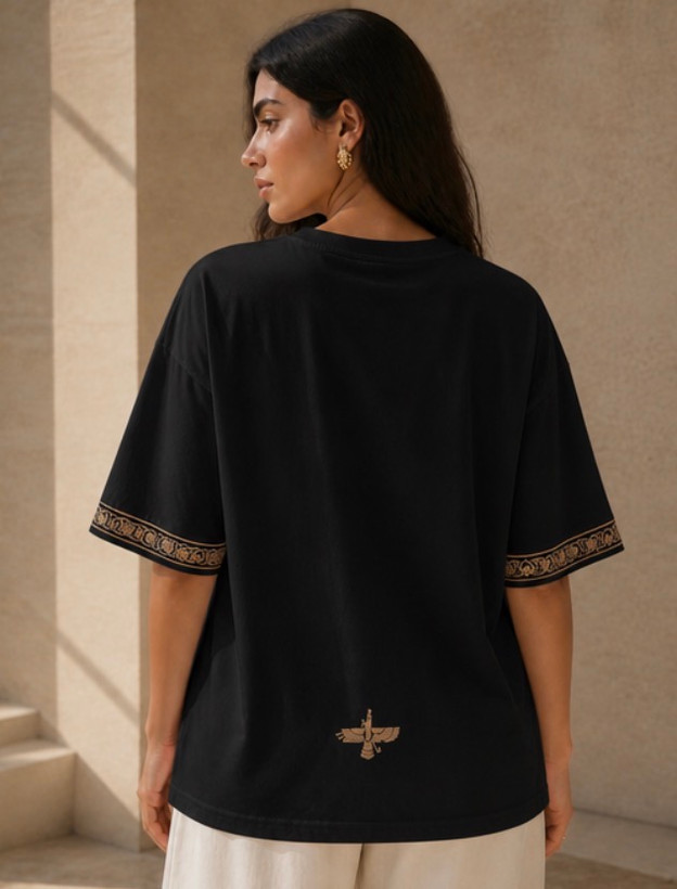 تیشرت بیسیک زنانه basic of Persia رنگ شبگون(مشکی)