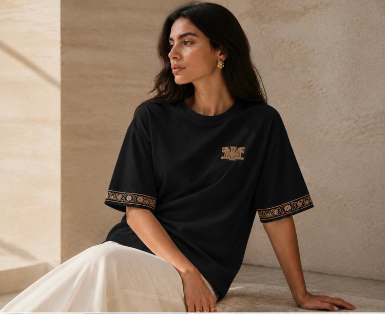 تیشرت بیسیک زنانه basic of Persia رنگ شبگون(مشکی)